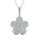 2.15 DEW Round White Moissanite Pendant in 14K White Gold