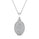 0.81 DEW Round White Moissanite Pendant in 14K White Gold