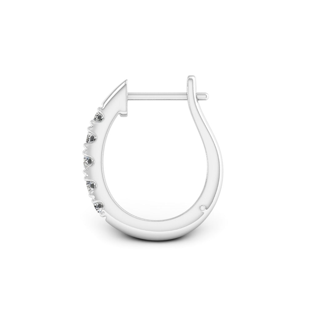 0.33 DEW White Moissanite Earring in 925 Platinum Plated