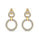 4.38 DEW White Moissanite Earring in 14K Yellow Gold