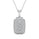 1.15 DEW Round White Moissanite Pendant in 14K White Gold