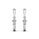 0.50 DEW White Moissanite Earring in 925 Platinum Plated