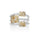 0.89 Cts Multi Color Diamond and White Diamond Ring in 14K Two Tone