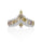1.05 Cts Multi Color Diamond and White Diamond Ring in 14K Two Tone