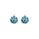 1.00 DEW Blue Moissanite Earring in 925 Platinum Plated