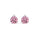 1.00 DEW Pink Moissanite Earring in 14K White Gold