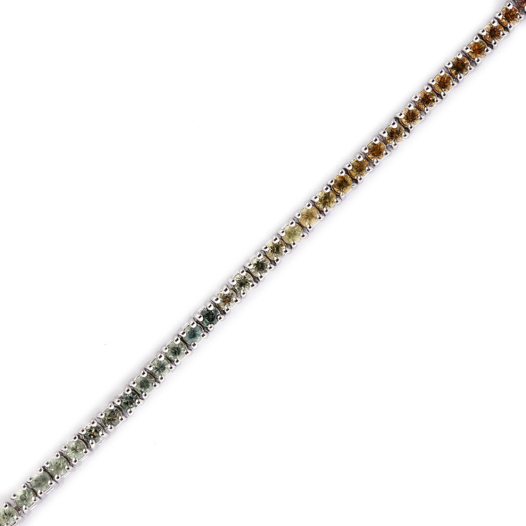 2.48 Cts Multi-Sapphire Bracelet in 925