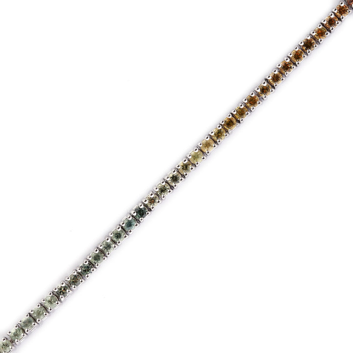 2.48 Cts Multi-Sapphire Bracelet in 925