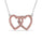 0.36 Cts Pink Diamond necklace in 925 Two Tone