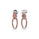 0.39 Cts Pink Diamond Earring in 925 Two Tone