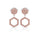 0.52 Cts Pink Diamond Earring in 925 Two Tone