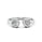 1.00 DEW Heart Shape White Moissanite Ring in 14K White Gold