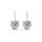 4.00 DEW White Moissanite Earring in 925 Platinum Plated