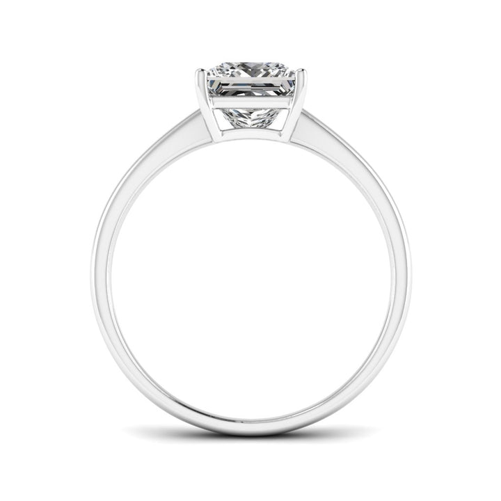 2.00 DEW Princess Cut White Moissanite Solitaire Ring in 14K Gold