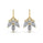 2.45 DEW White Moissanite Earring in 14K Yellow Gold