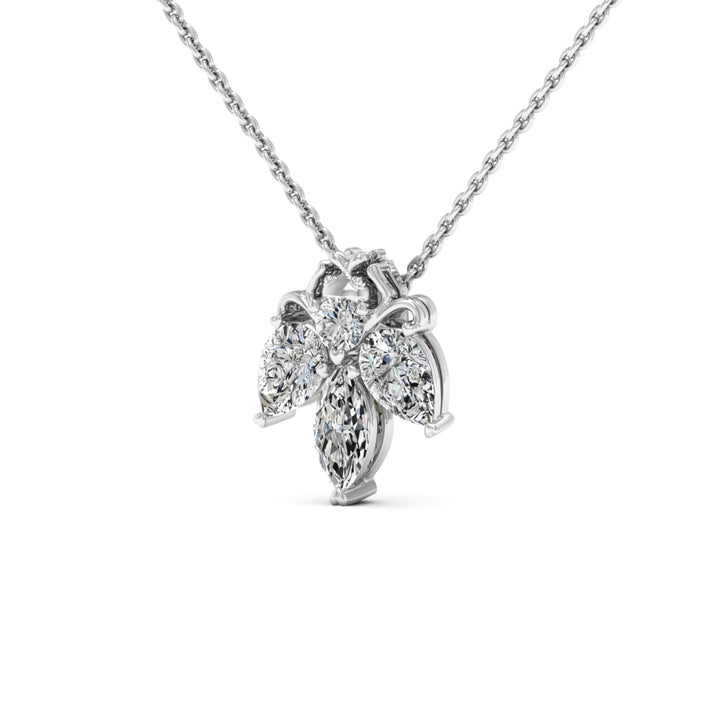 1.50 DEW Multi Shape White Moissanite Pendant in 925 Sterling Silver