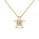 0.50 DEW Round White Moissanite Solitaire Pendant in 14K Yellow Gold