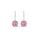 4.00 DEW Pink Moissanite Earring in 14K White Gold