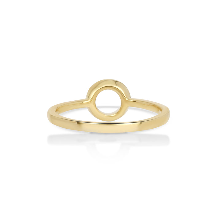 0.11 Cts White Diamond Ring in 14K Yellow Gold
