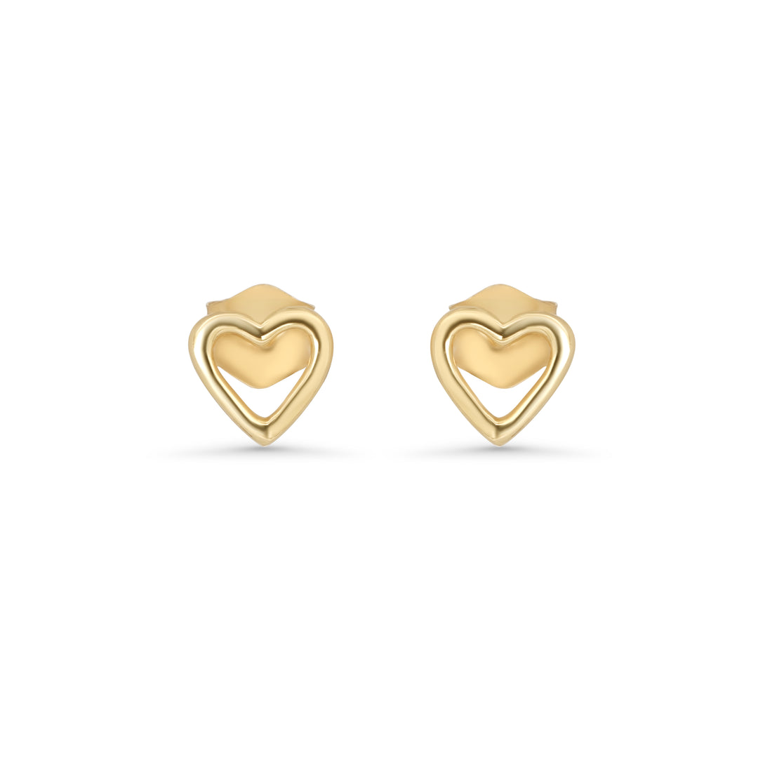 Heart Earring in 14K Yellow Gold