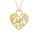 0.25 Cts White Diamond Heart Pendant in 18K Gold Plated 925 Sterling Silver