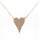 0.51 Cts White Diamond Necklace in 14K Yellow Gold