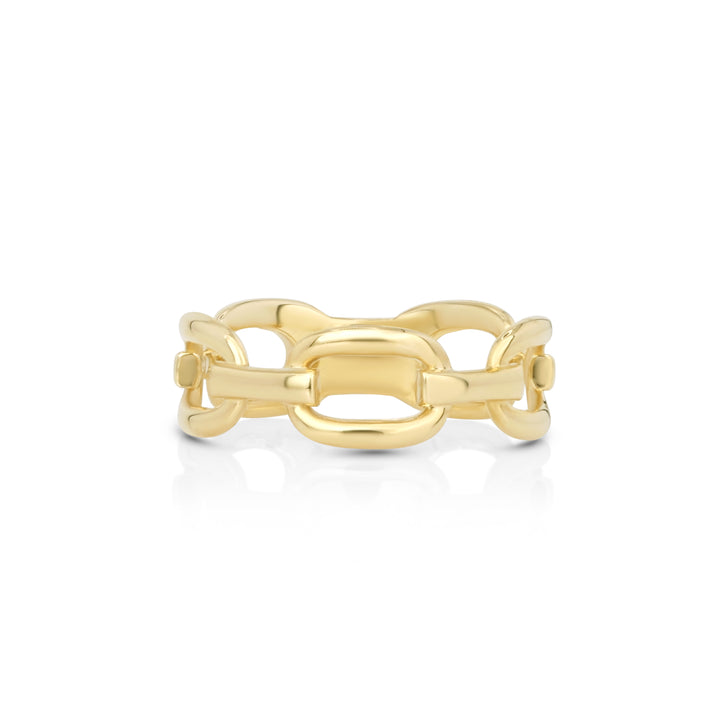 Cable Link Ring in 14K Yellow Gold