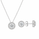 3.60 DEW Moissanite Earring and Pendant Set in 925 Platinum Plated