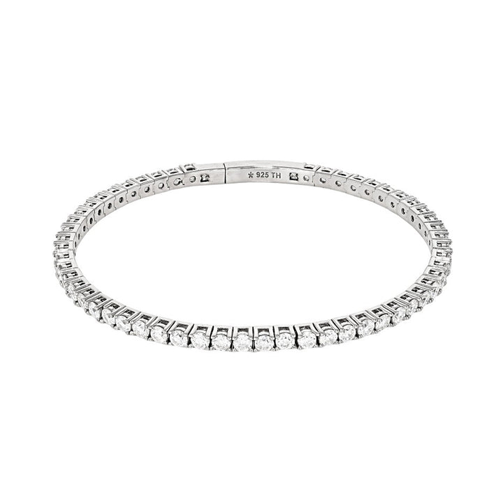 5.45 DEW Moissanite Bangle in 925 Platinum Plated