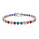 8.32 DEW Multi Color Moissanite Tennis Bracelet in 925 Platinum Plated
