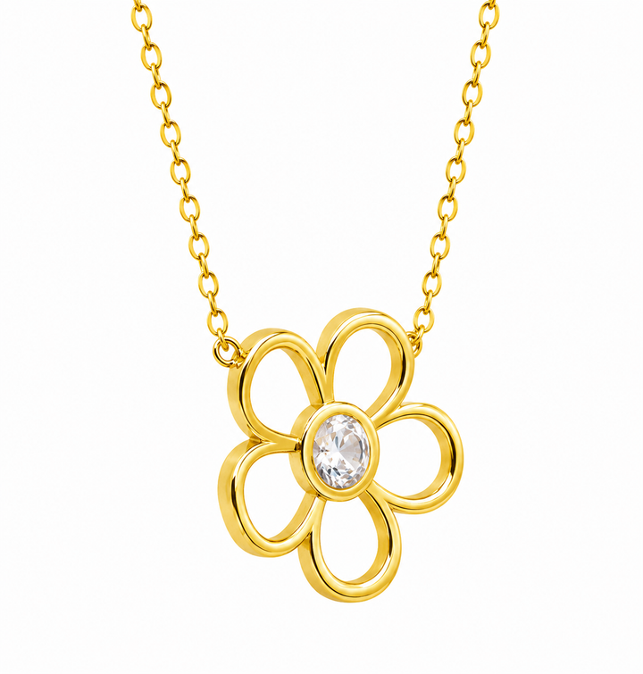 0.50 Ctw Lab Grown Diamond Necklace in 925 Yellow Gold Plated