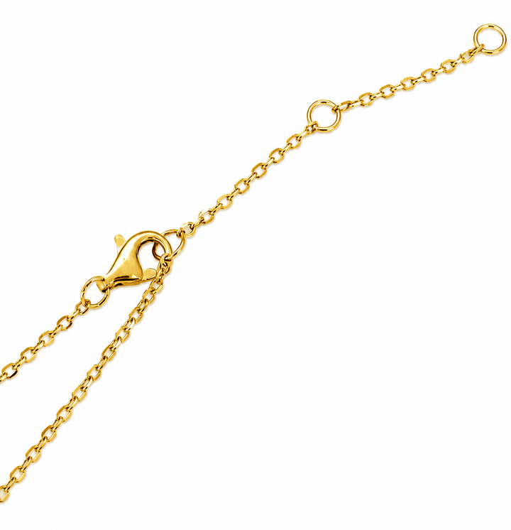 1.04 Ctw Lab Grown Diamond Necklace in 925 Yellow Gold Plated