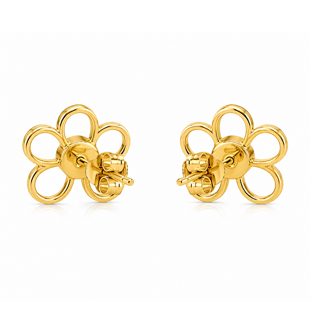 0.60 Ctw Lab Grown Diamond Earring in 925 Yellow Gold Plated