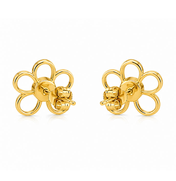 0.60 Ctw Lab Grown Diamond Earring in 925 Yellow Gold Plated