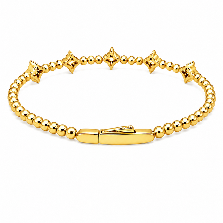 2.12 Ctw Lab Grown Diamond Flex Bangle in 925 Yellow Gold Plated