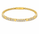 1.35 Ctw Lab Grown Diamond Flex Bangle in 925 Yellow Gold Plated