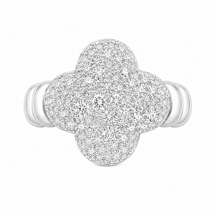 0.99 Ctw Lab Grown Diamond Ring in 925 Platinum Plated