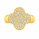 0.99 Ctw Lab Grown Diamond Ring in 925 Yellow Gold Plated