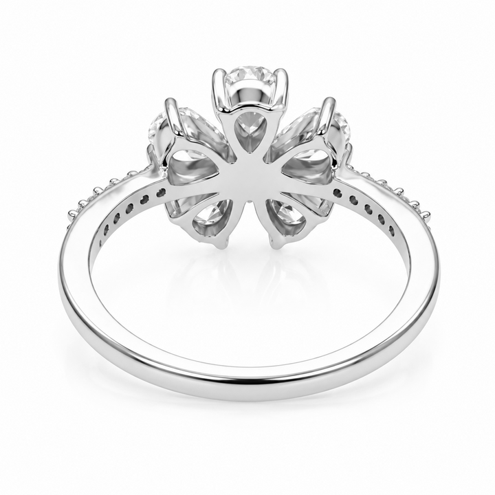 1.22 Ctw Lab Grown Diamond Ring in 925 Platinum Plated