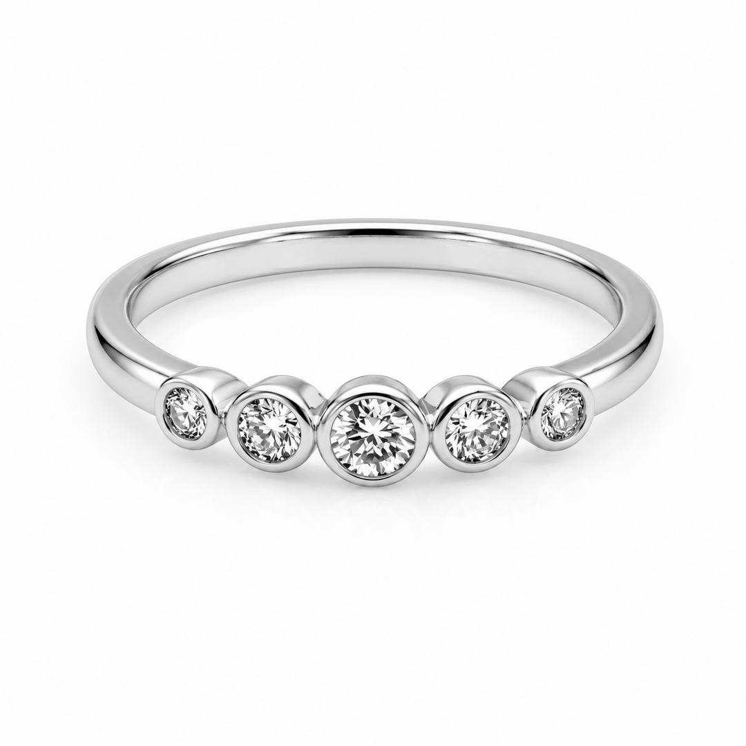 0.30 Ctw Lab Grown Diamond Ring in 925 Platinum Plated