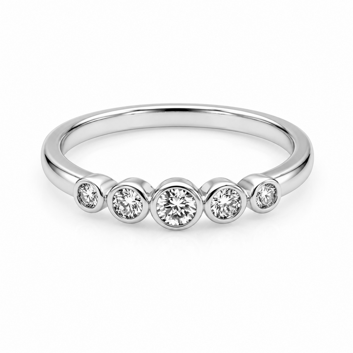 0.30 Ctw Lab Grown Diamond Ring in 925 Platinum Plated