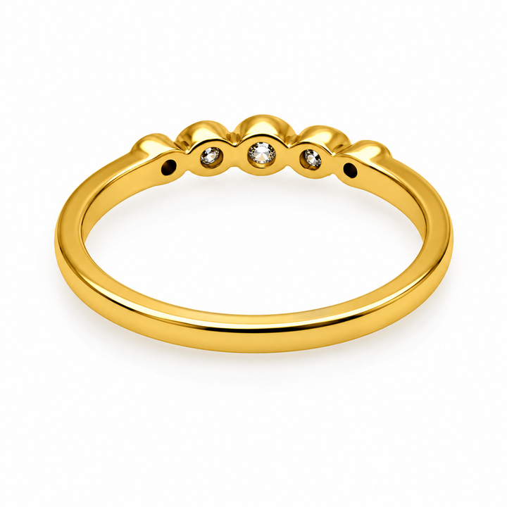 0.30 Ctw Lab Grown Diamond Ring in 925 Yellow Gold Plated