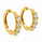 1.98 Ctw Lab Grown Diamond Hoop Earring in 925 Yellow Gold Plated