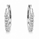 1.98 Ctw Lab Grown Diamond Hoop Earring in 925 Platinum Plated