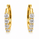 1.98 Ctw Lab Grown Diamond Hoop Earring in 925 Yellow Gold Plated
