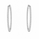 3.00 Ctw Lab Grown Diamond Hoop Earring in 925 Platinum Plated