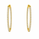 3.00 Ctw Lab Grown Diamond Hoop Earring in 925 Yellow Gold Plated