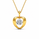 1.25 Ctw Lab Grown Diamond Heart Pendant in 925 Yellow Gold Plated