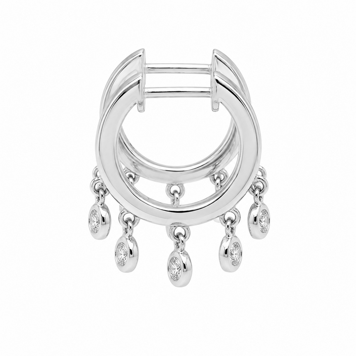 0.53 Ctw Lab Grown Diamond Earring in 925 Platinum Plated