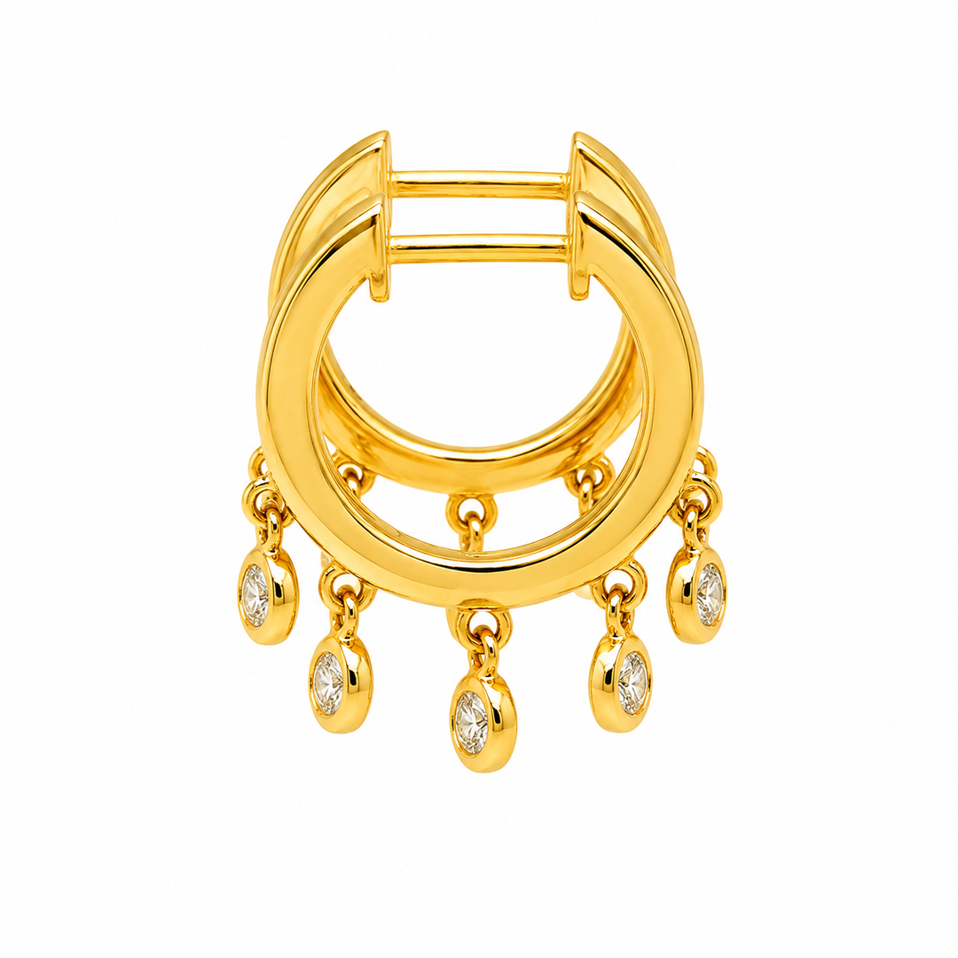0.53 Ctw Lab Grown Diamond Earring in 925 Yellow Gold Plated